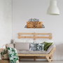 Wallity Culture Accesorio decorativo de pared de madera y metal Negro y Nogal